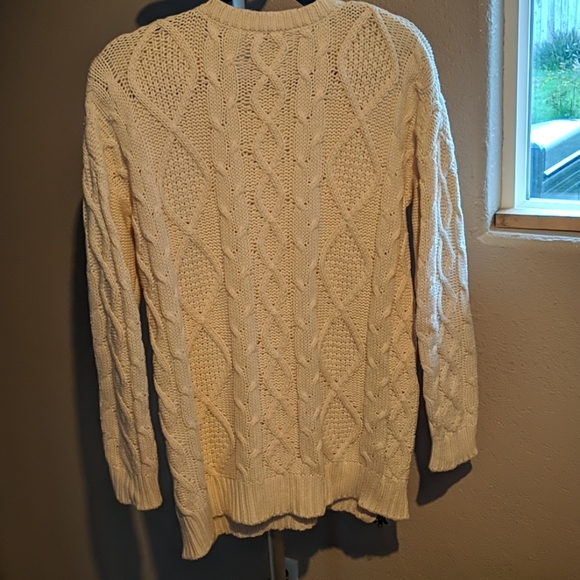 Long Cream Knitted Sweater - Picture 3 of 3